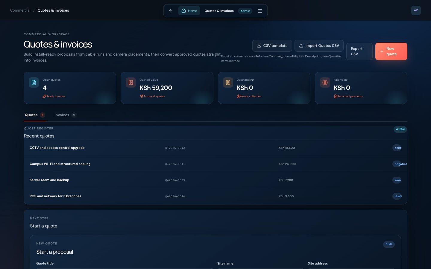 Business Operations Platform screenshot